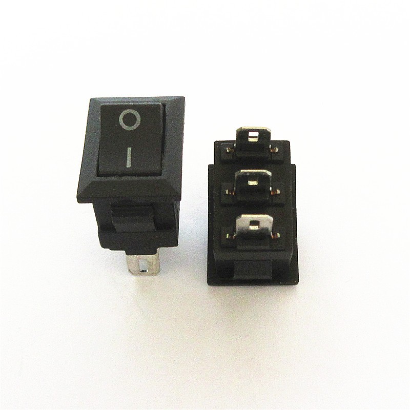 KCD11船型開關2/三檔兩/3腳彎針15*21mm電源翹板小船形開關3A250V